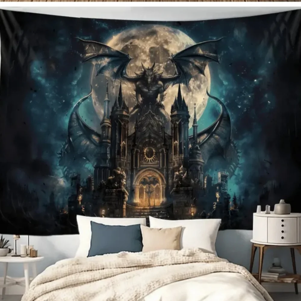 New horror midnight moon tapestry.